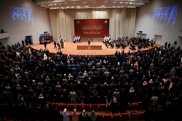 The opening session of Iraq’s new parliament on September 3, 2018 in Baghdad, Iraq.