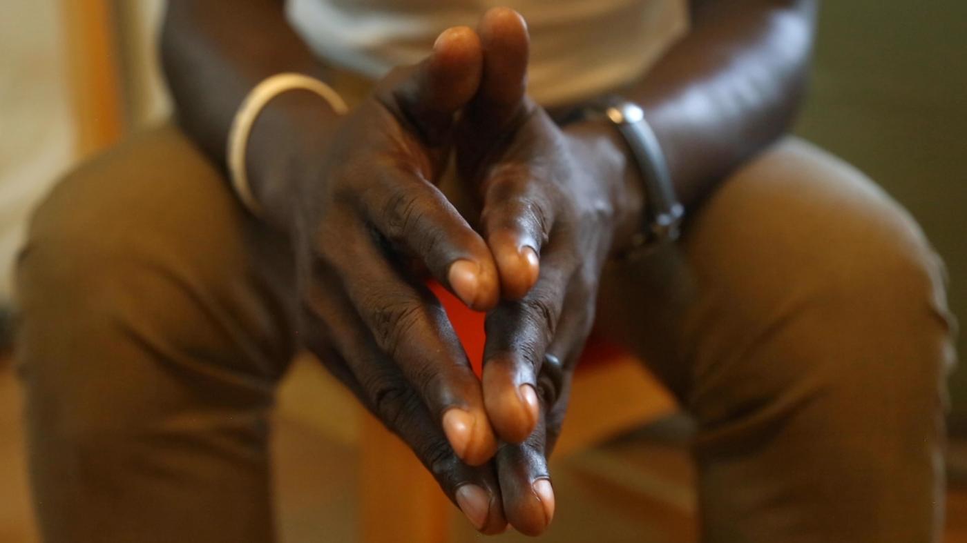 man. hands. cuffs. 