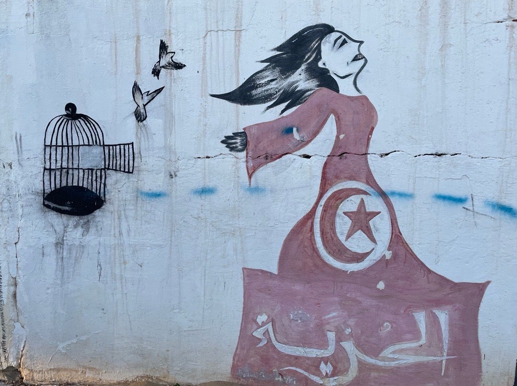 Peinture murale intitulée « Liberté»