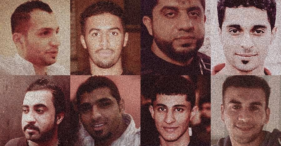 A collage of photos of 8 different men
