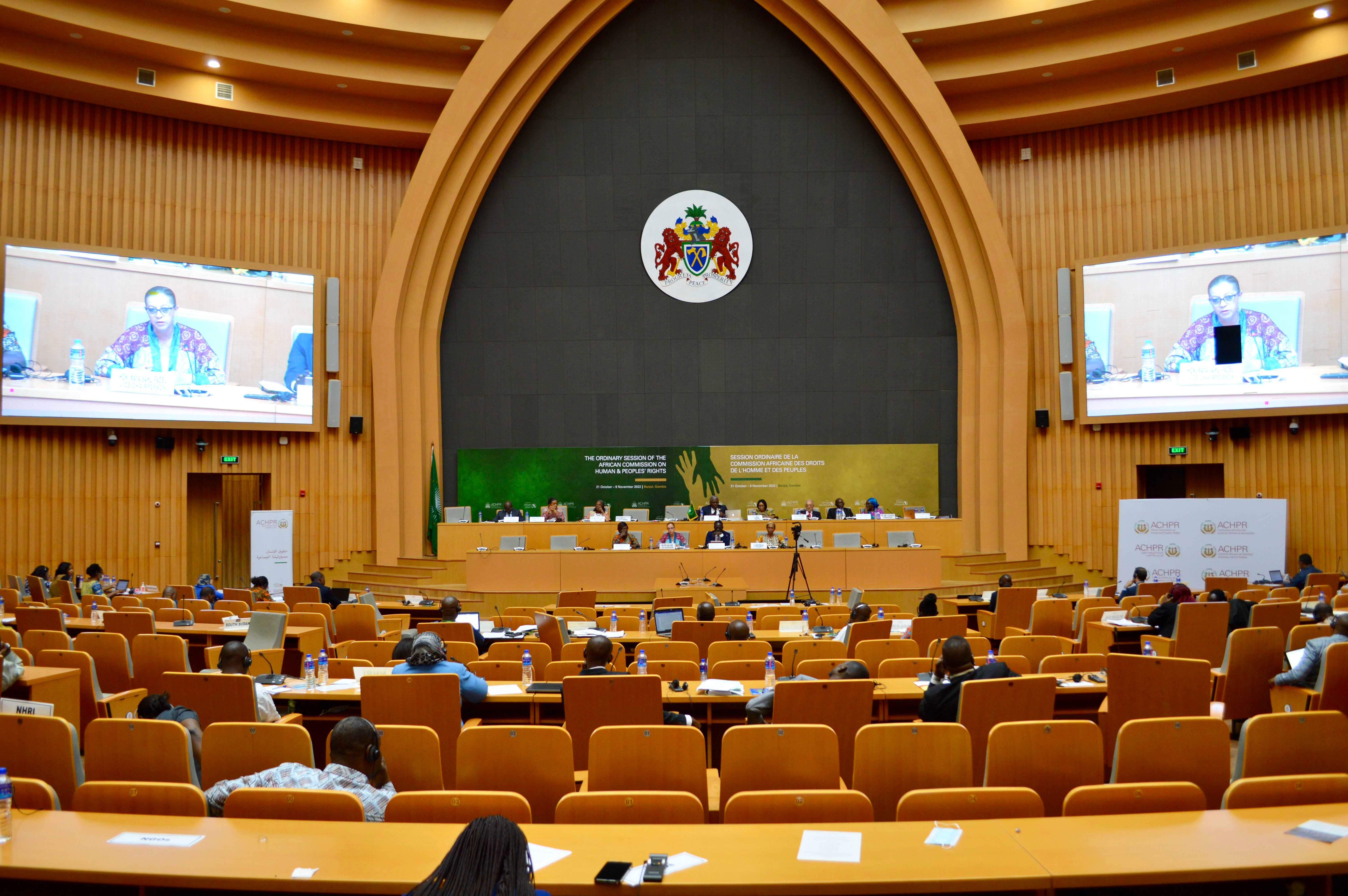 The 73rd session of the African Commission on Human and Peoples’ Rights in Banjul, Gambia. 