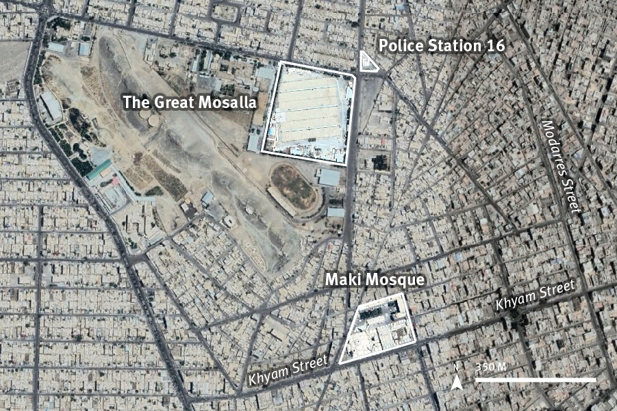 Map of Zahedan 