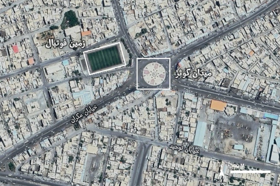 Map of Zahedan