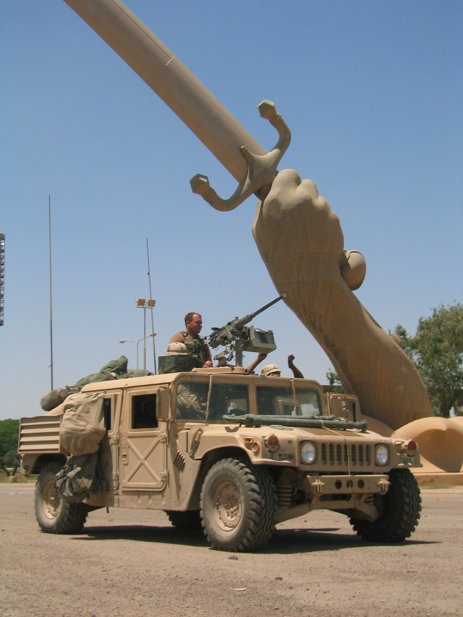 A soldier in a tank