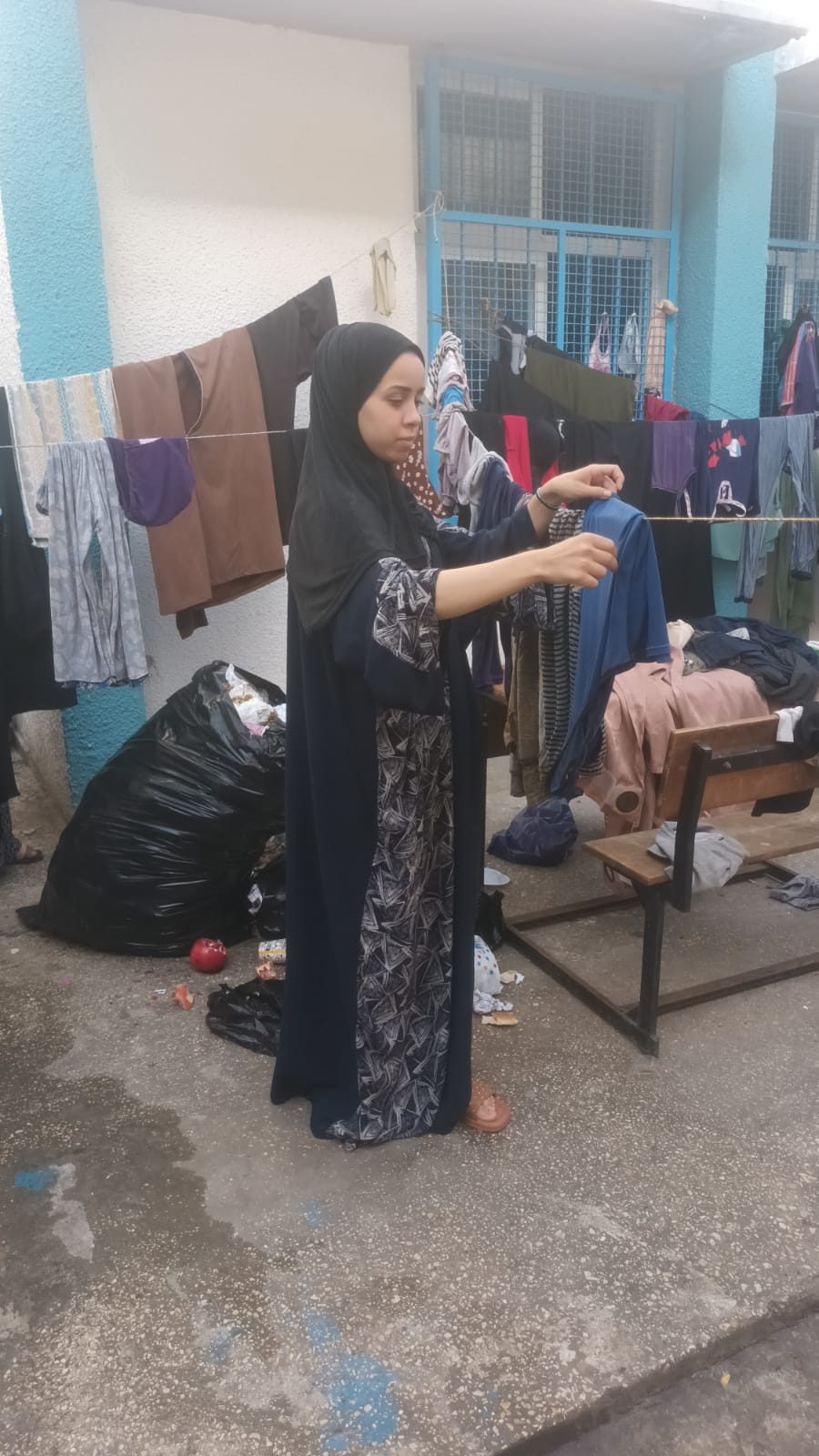 Iman and Abir took refuge at a school in southern Gaza after their neighborhood came under Israeli attack.