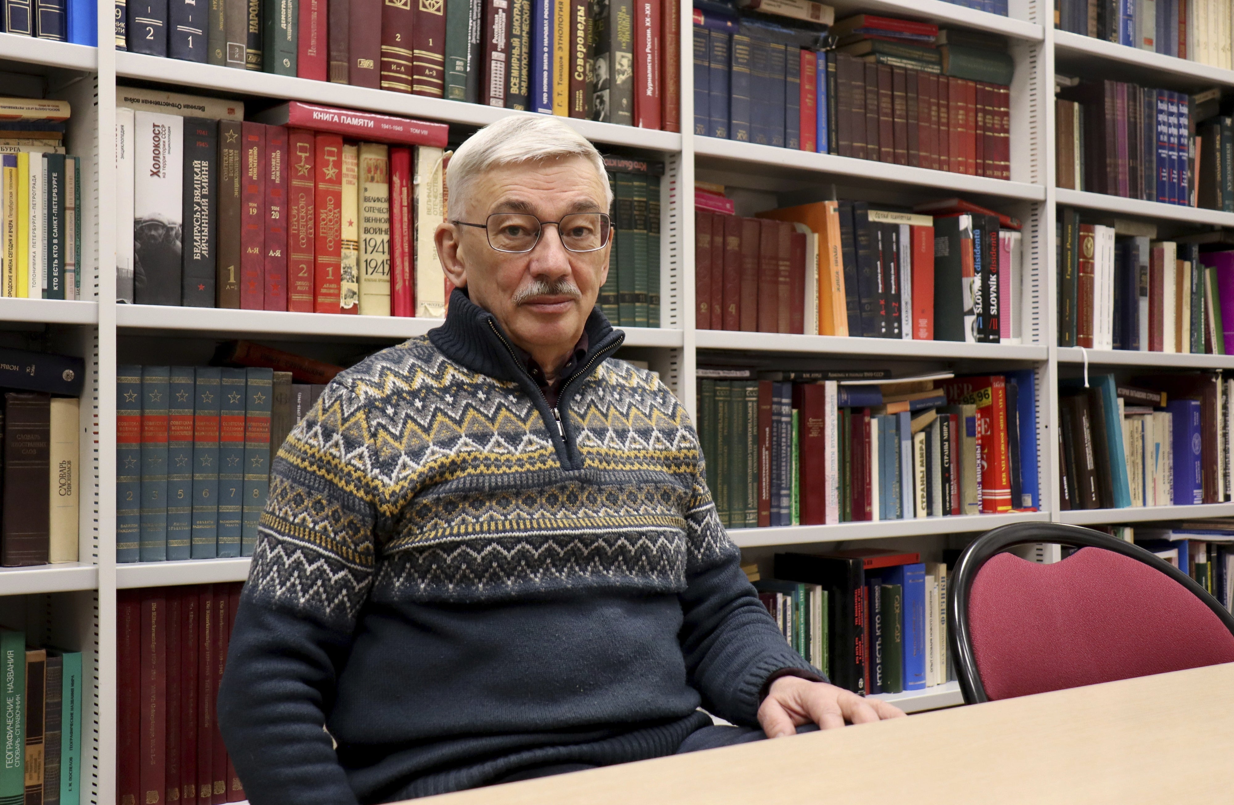 Oleg Orlov, Co-Vorsitzender von Memorial, in Moskau, Russland, 14. November 2023.