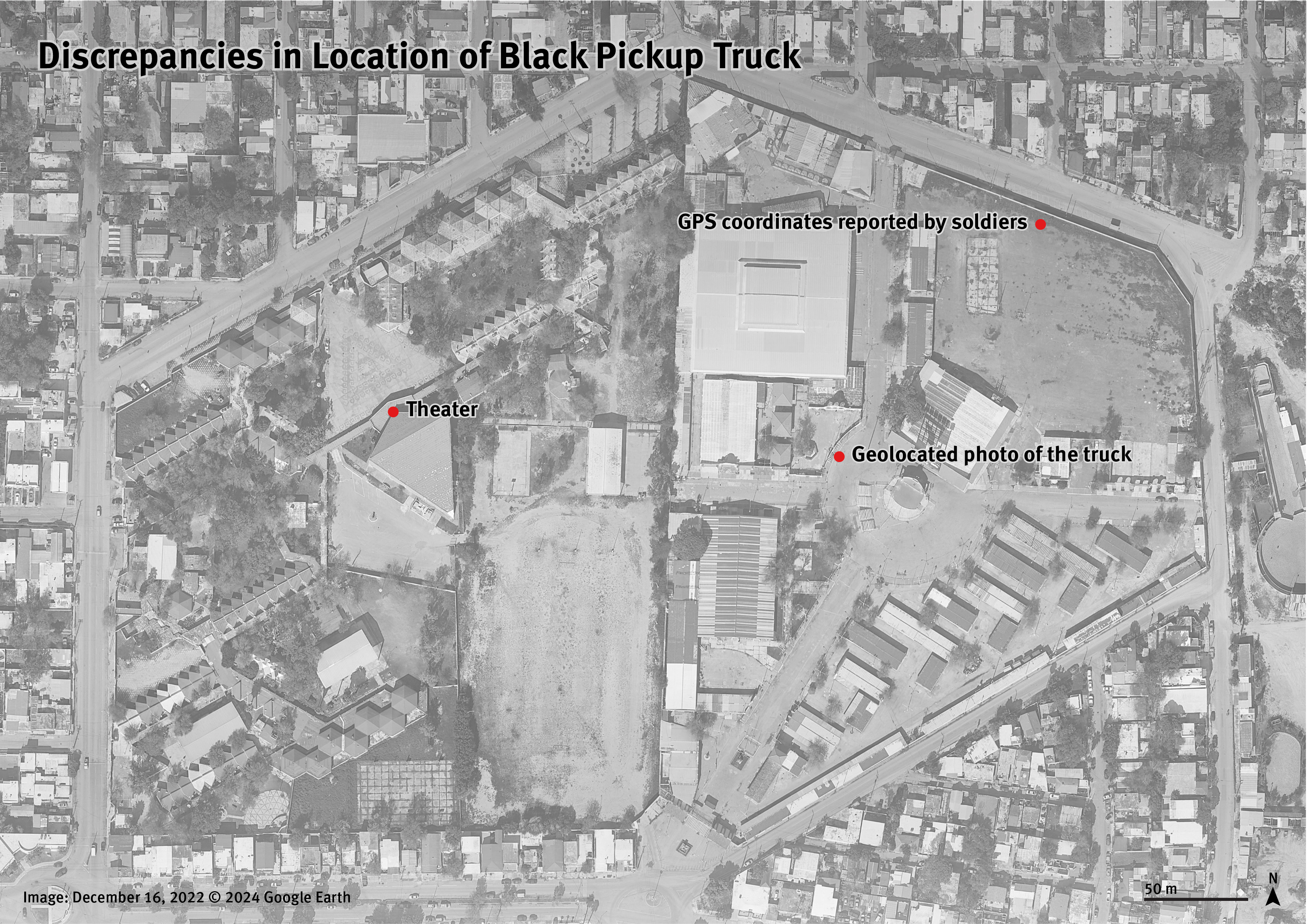 Annotated satellite image