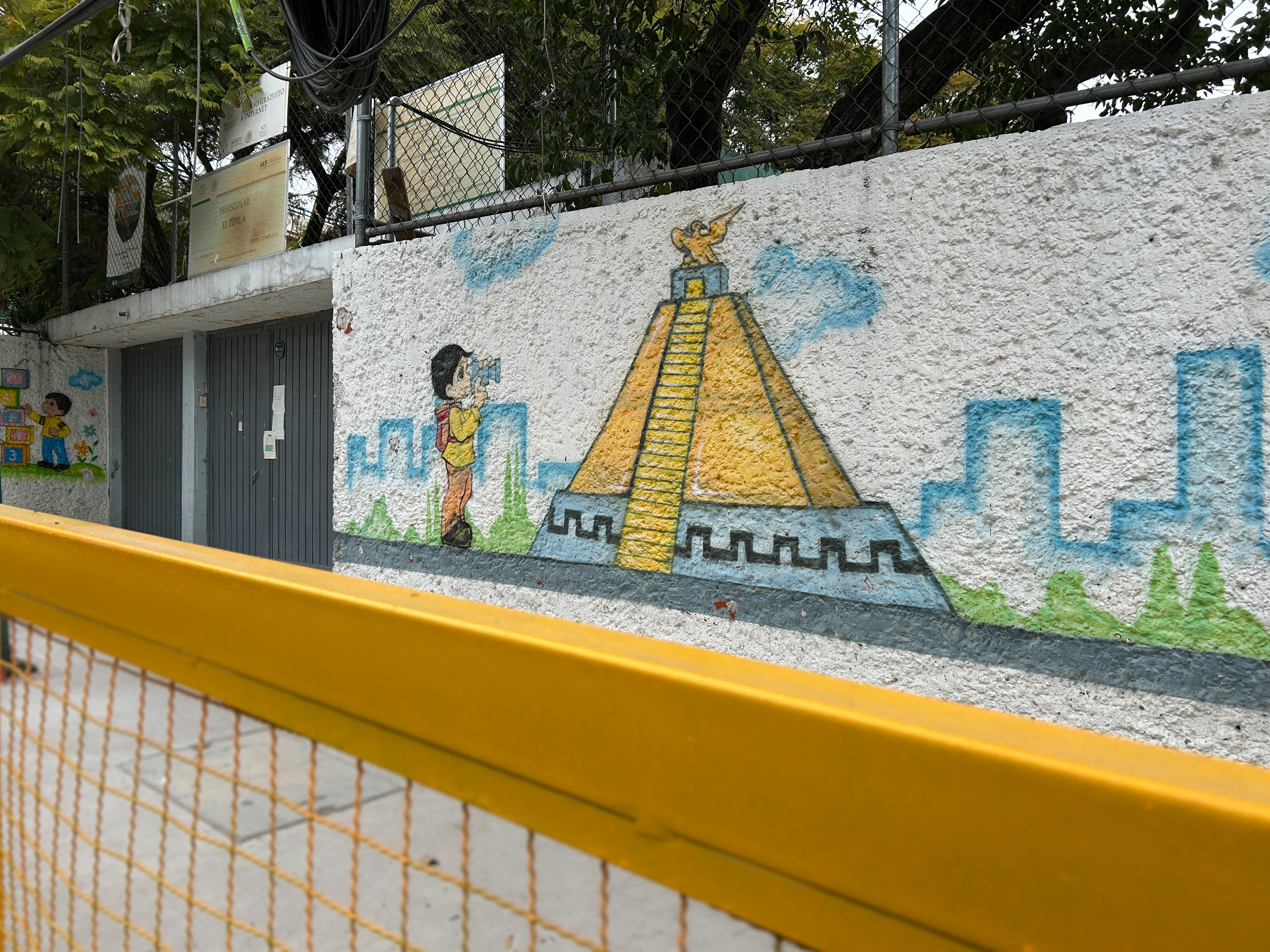 A mural in a school