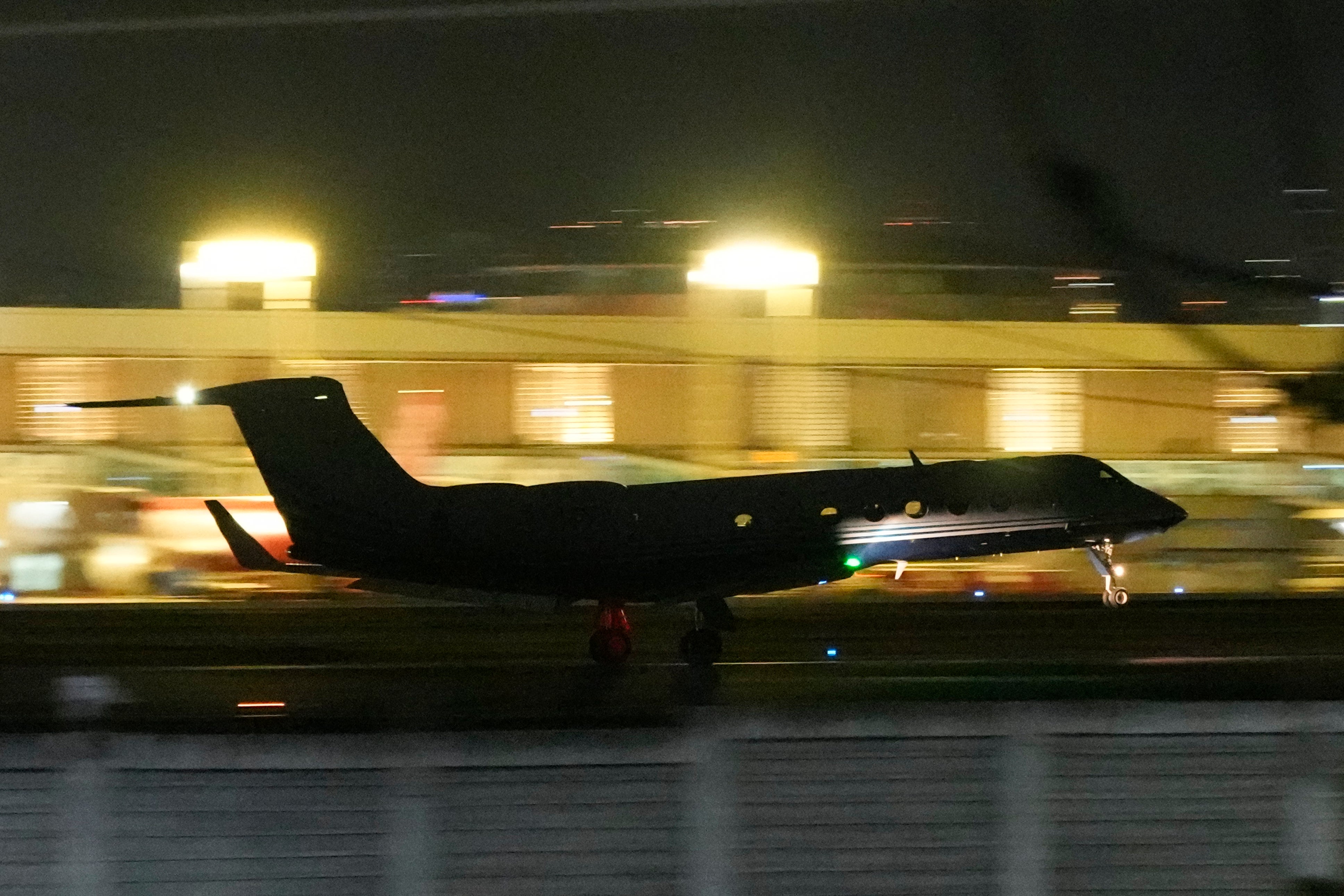 A plane takes off