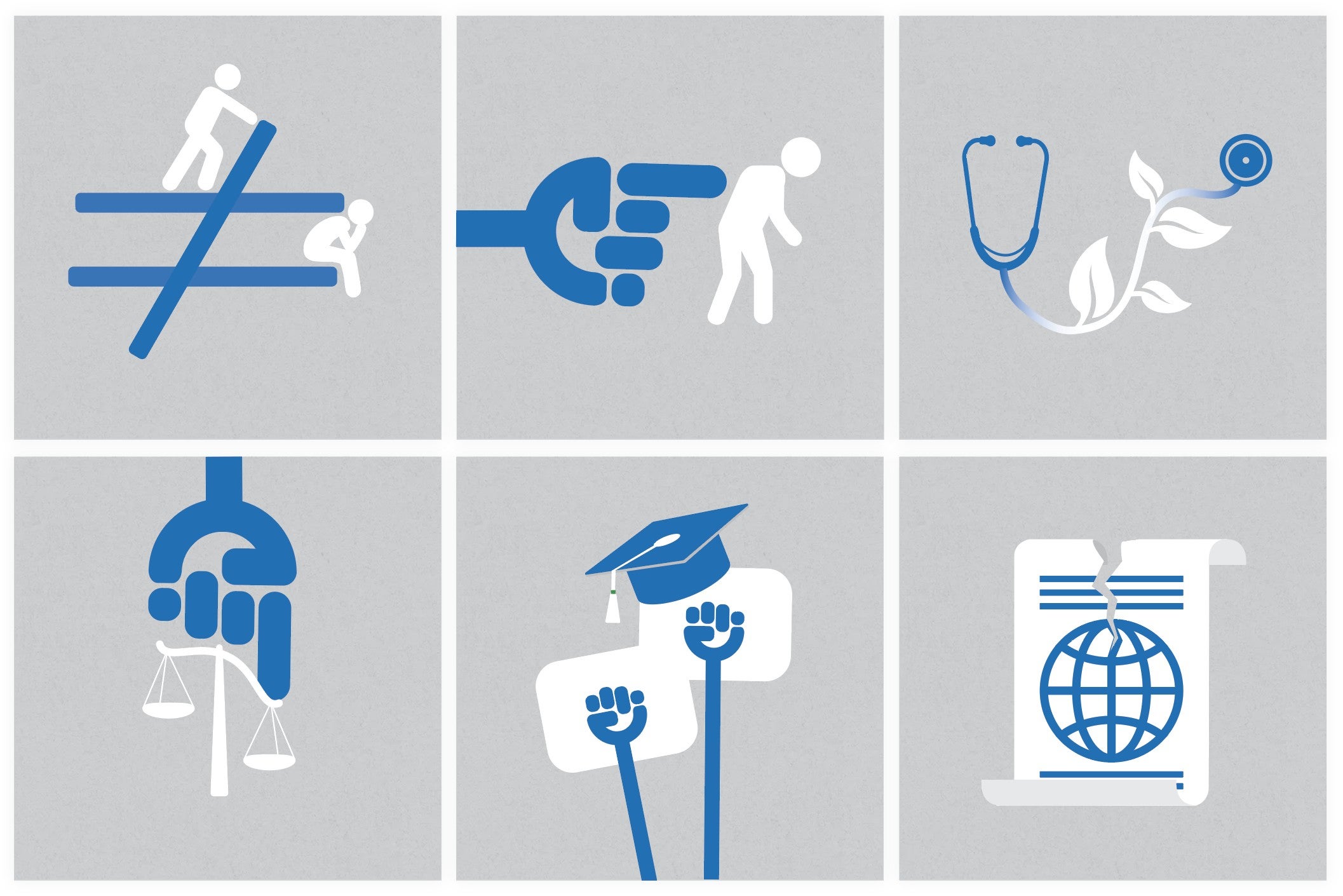 Grid of 6 icons