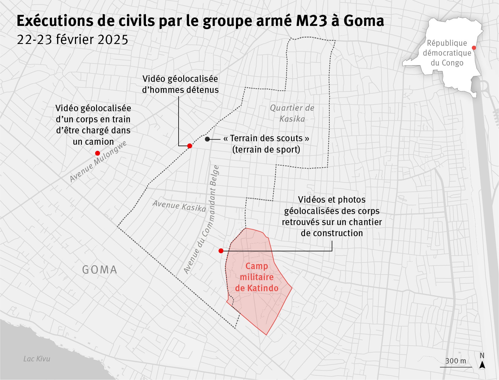 Carte de Goma, RDC.