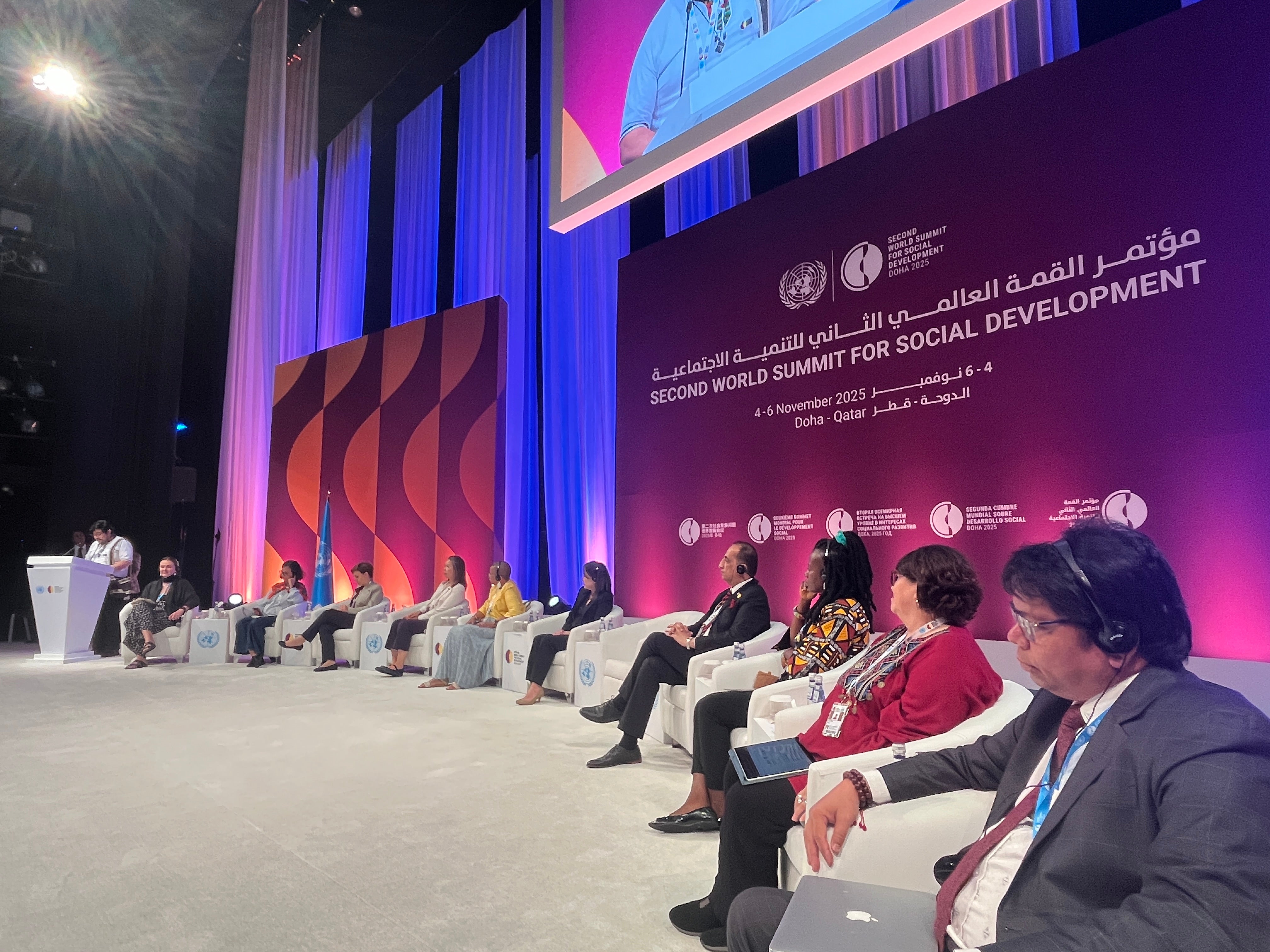 United Nations Social Summit in Doha, Qatar, 2025.