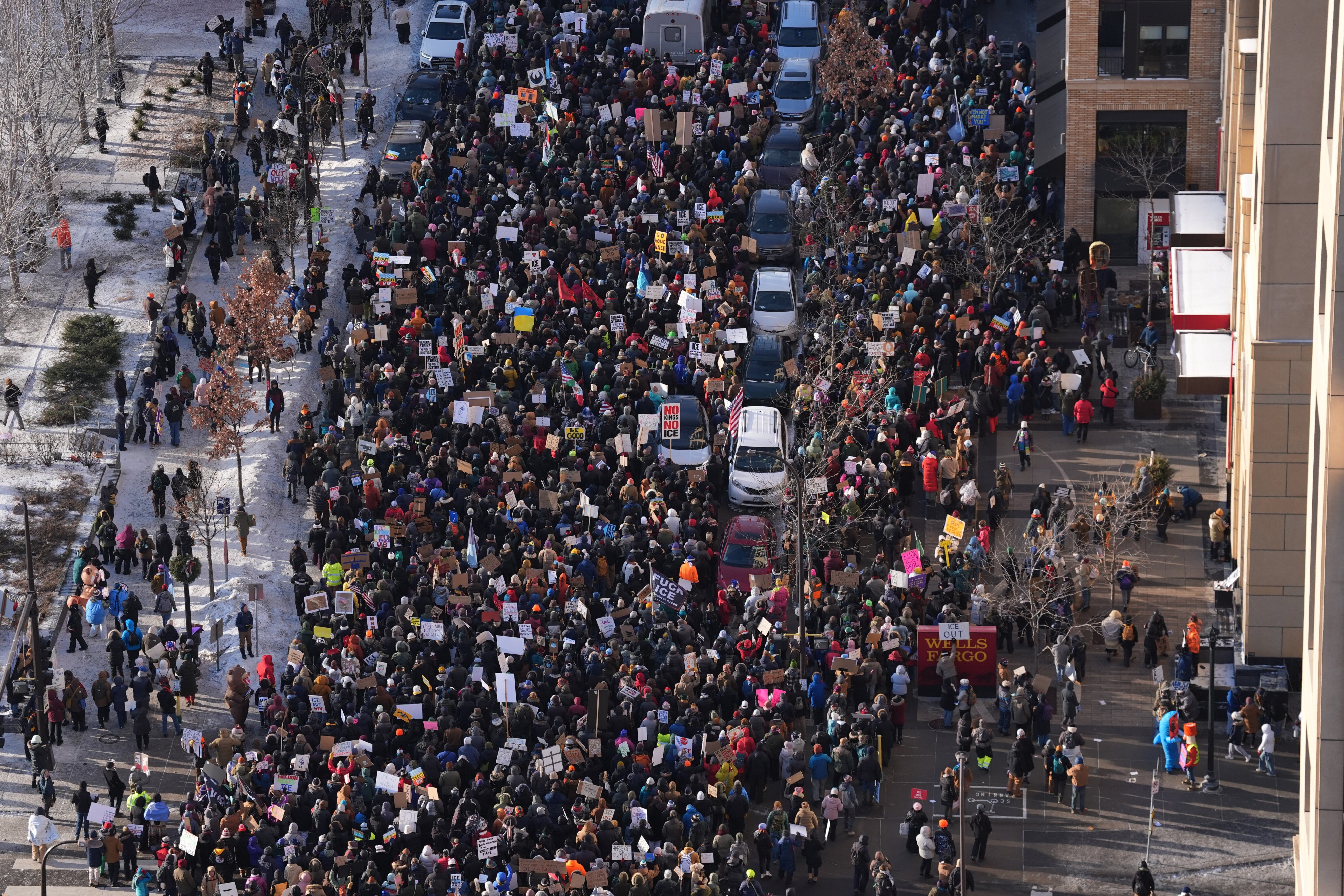 People protest against ICE