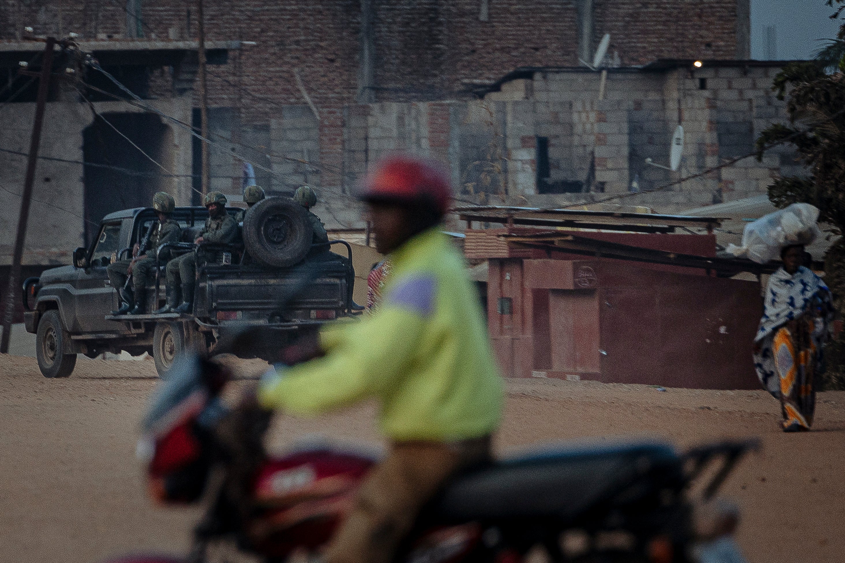 M23 forces patrol the streets of Uvira, Democratic Republic of Congo, on December 13, 2025.