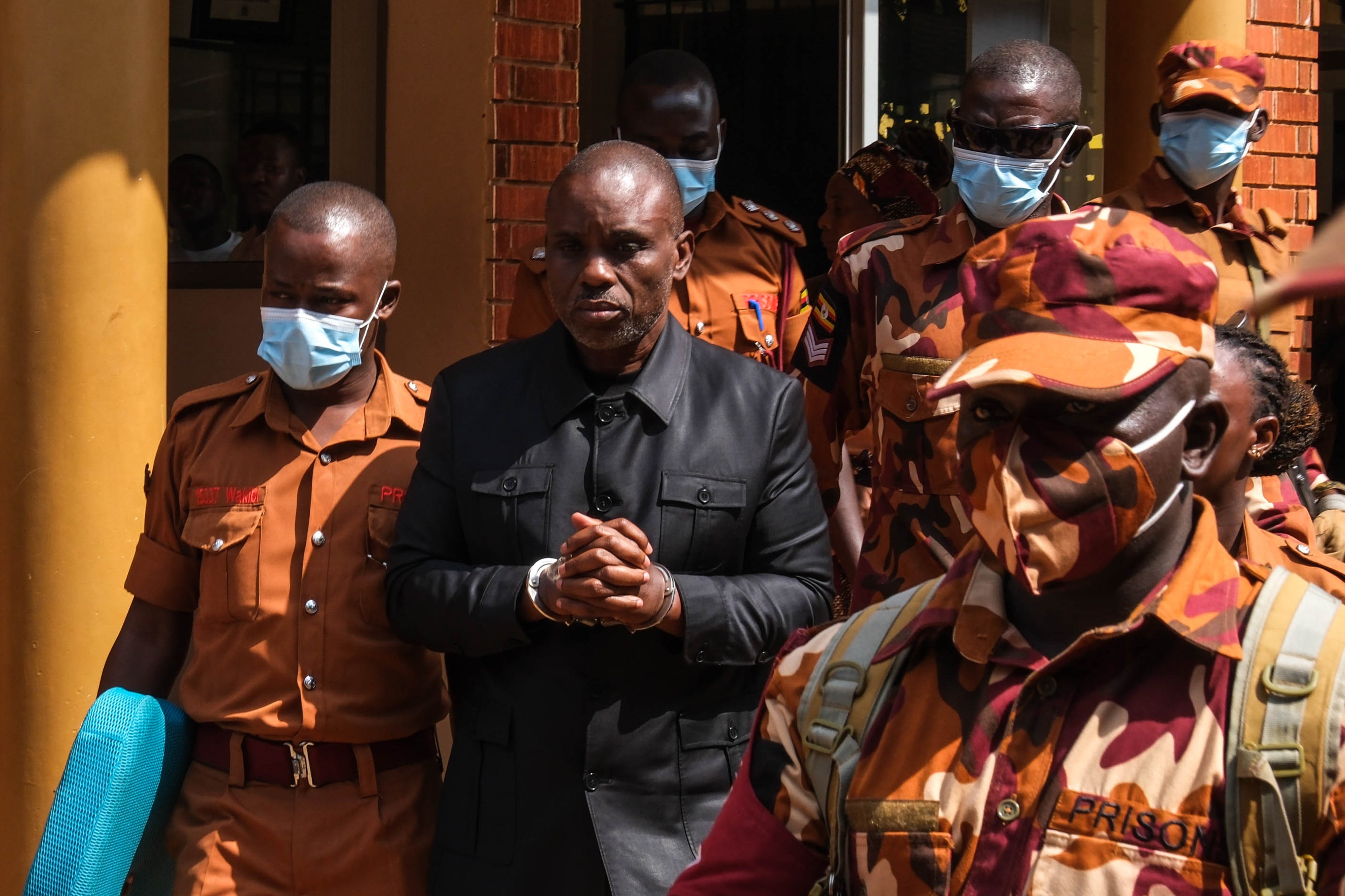 Erias Lukwago leaves a court in Kampala on June 22, 2026.