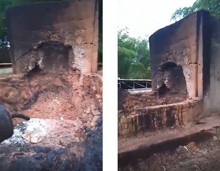 Incinerators at the Perenco waste facility near Kinkazi village, Democratic Republic of Congo.