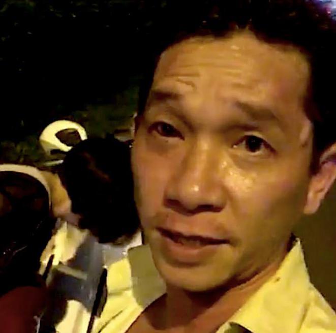 Đỗ Đức Hợp sau khi bị tấn công ở Thành phố Hồ Chí Minh ngày 25 tháng Sáu năm 2016.
