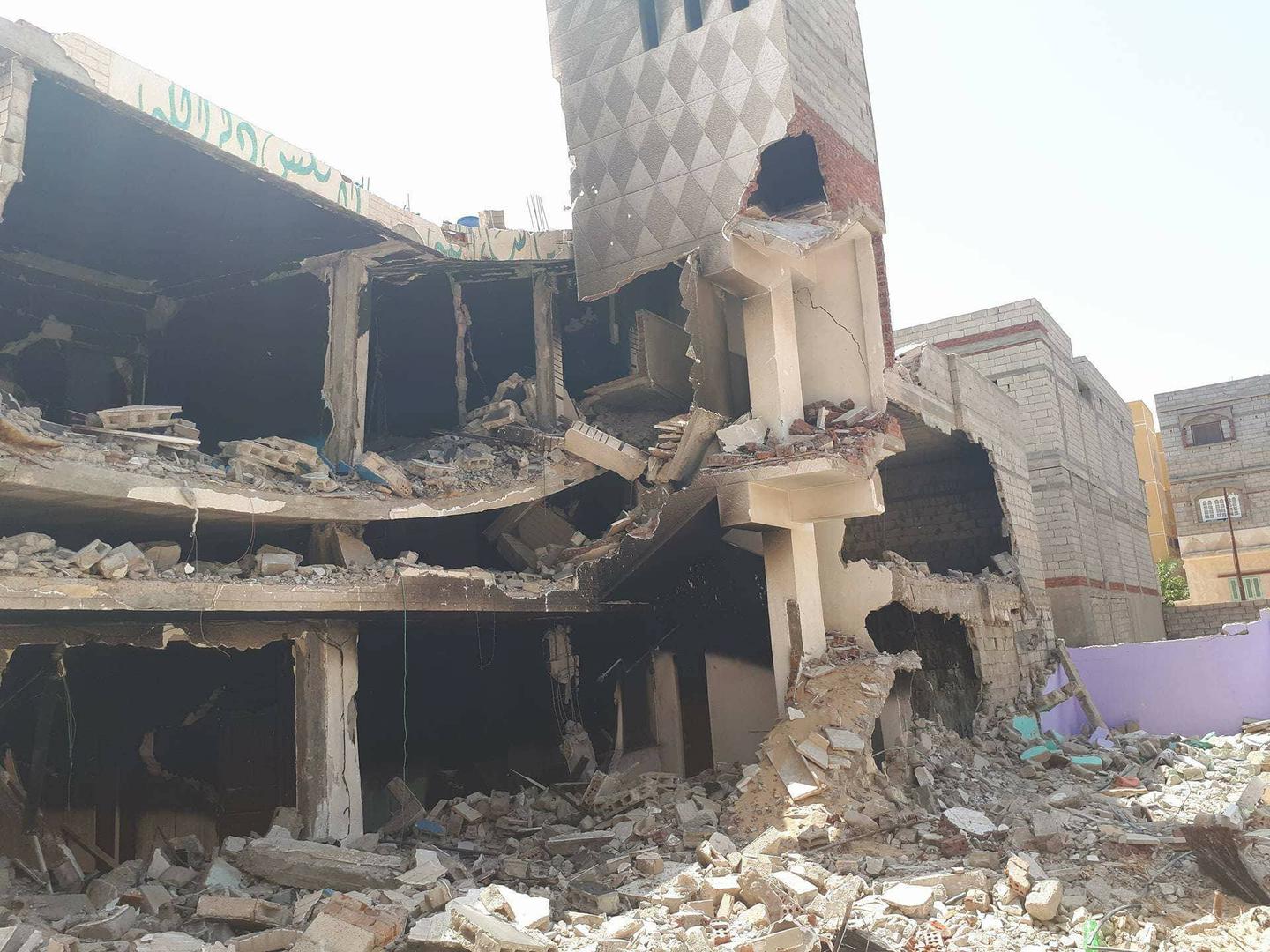 بيت هدمه الجيش المصري في مارس/آذار 2018 في العريش "انتقاما" من مشتبه فيهم. © 2018 خاص