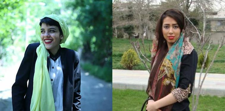 صبا كرد أفشاري (19 عاما) وياسمان آرياني (23 عاما) حكم عليهما بالسجن بسبب المظاهرات السلمية. © 2018 خاص