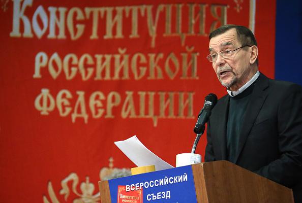 Лев Пономарев на Всероссийском съезде в защиту прав человека.