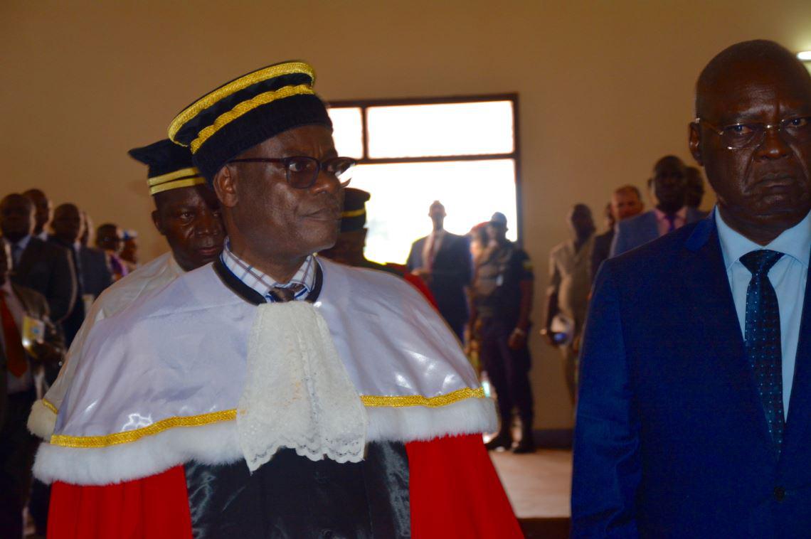 International Special Prosecutor Toussaint Muntazini (left) and former Central African Republic prime minister Mathieu Simplice Sarandji (right).