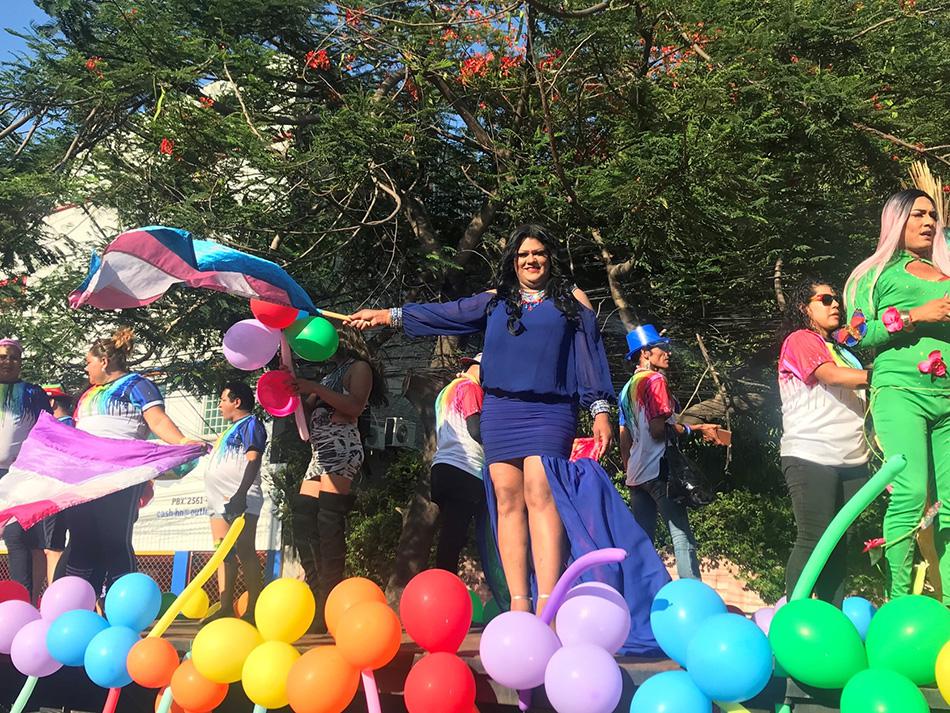 A Honduran trans woman participates in the Pride March in San Pedro Sula, Honduras.
