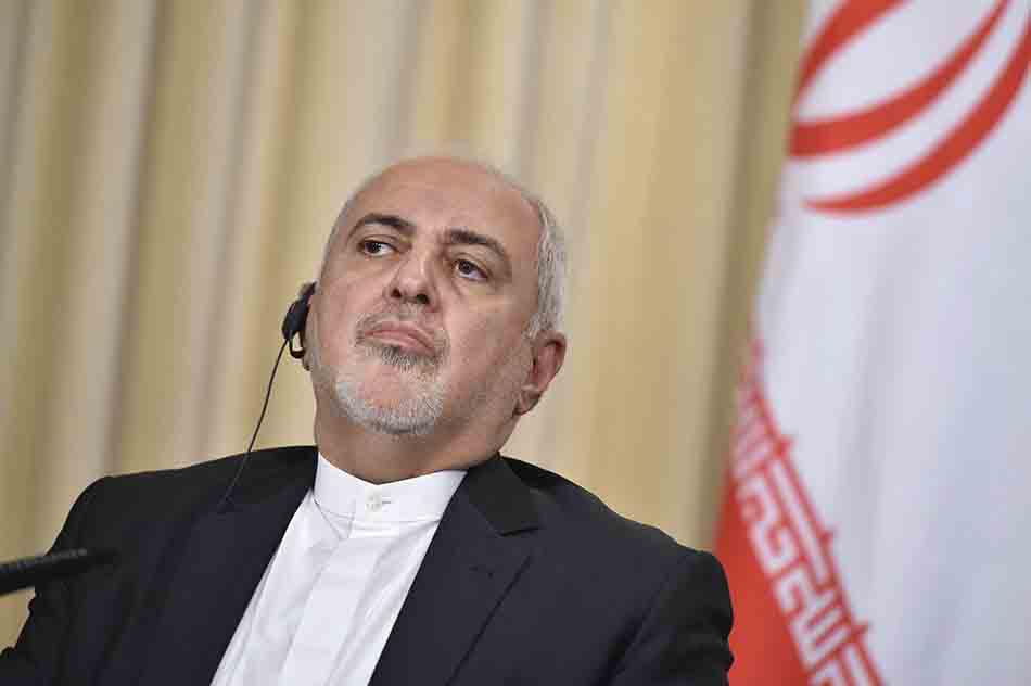 Iran's Foreign Minister Mohammad Javad Zarif during a press conference, September 2, 2019.