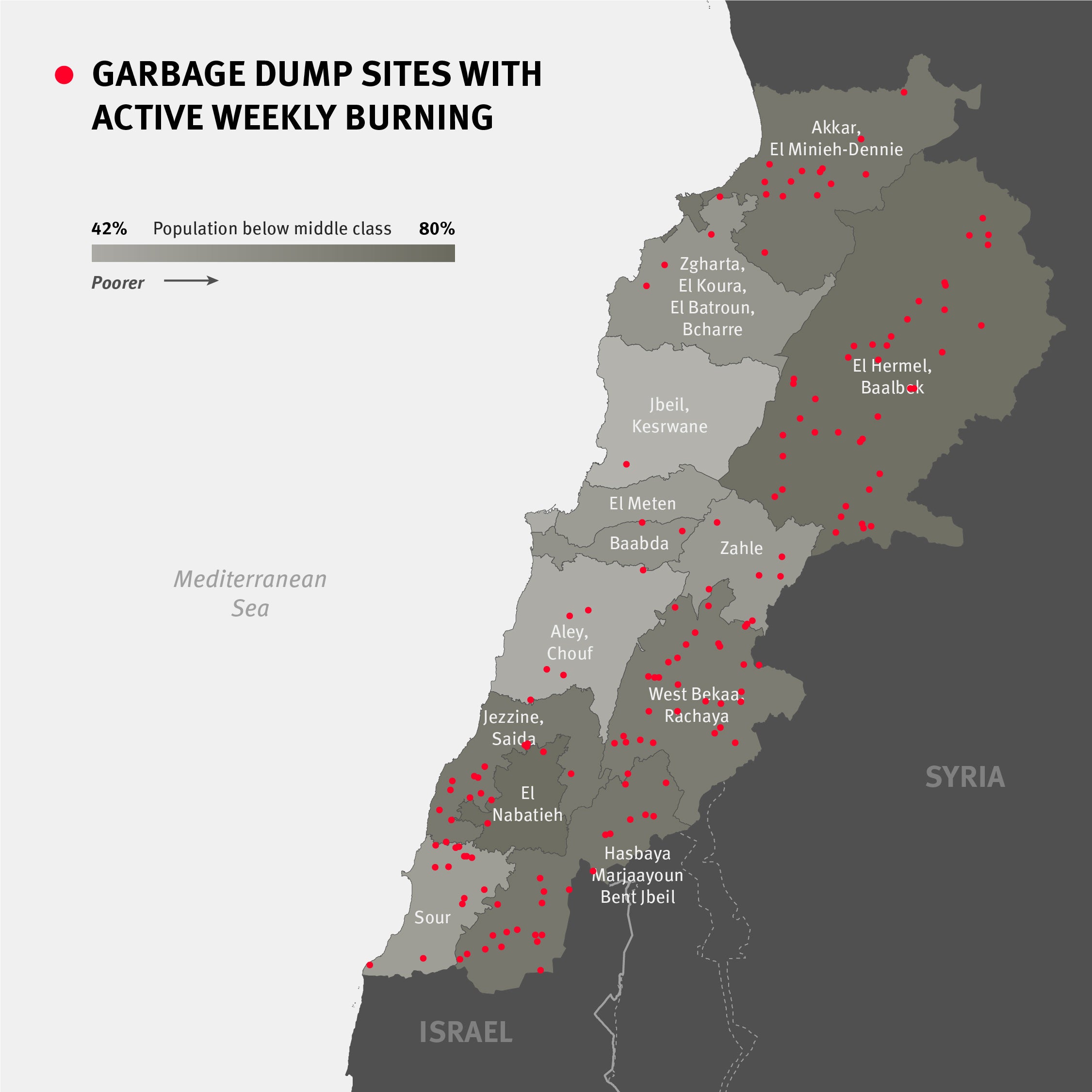 Map of Lebanon 