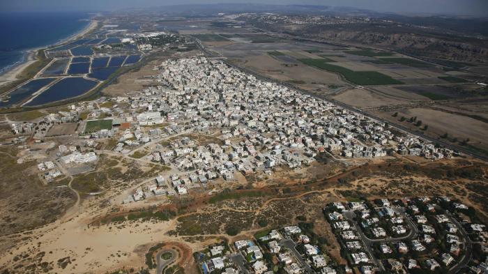 Jisr al-Zarqa, the only Palestinian town in Israel on the Mediterranean.