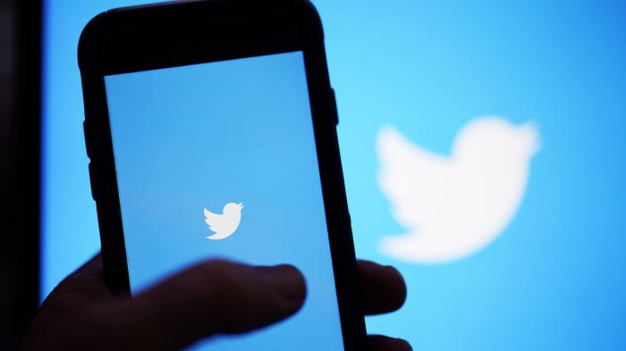 Twitter application on a mobile phone.