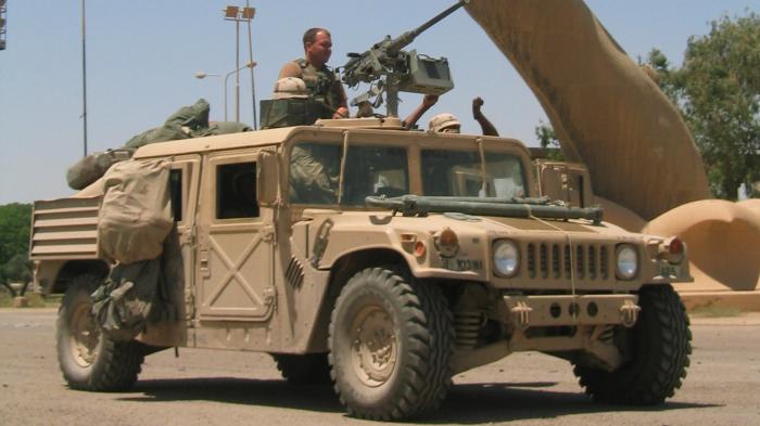 A soldier in a tank