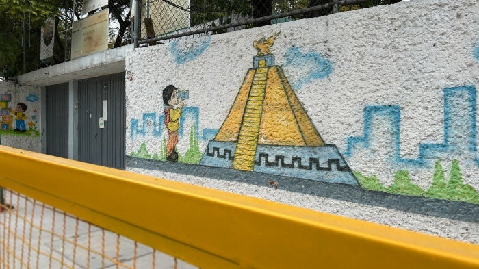 A mural in a school