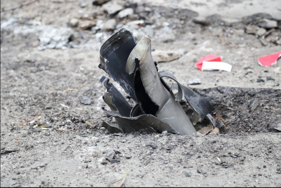 One of the many unguided Grad rockets photographed by Human Watch researchers in eastern Ukraine in 2014-2015