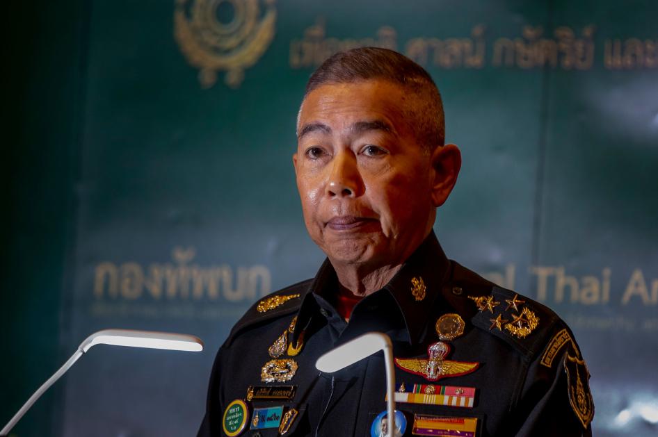 Thailand Army Chief General Apirat Kongsompong speaks during a press briefing in Bangkok, Thailand, February 11, 2020.
