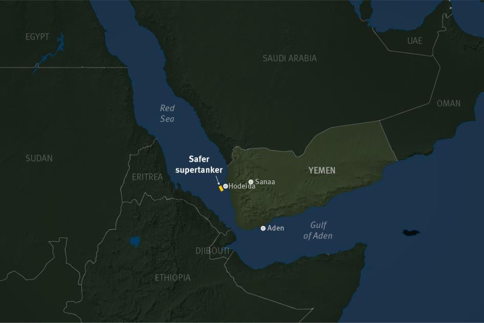 map with location of supertanker