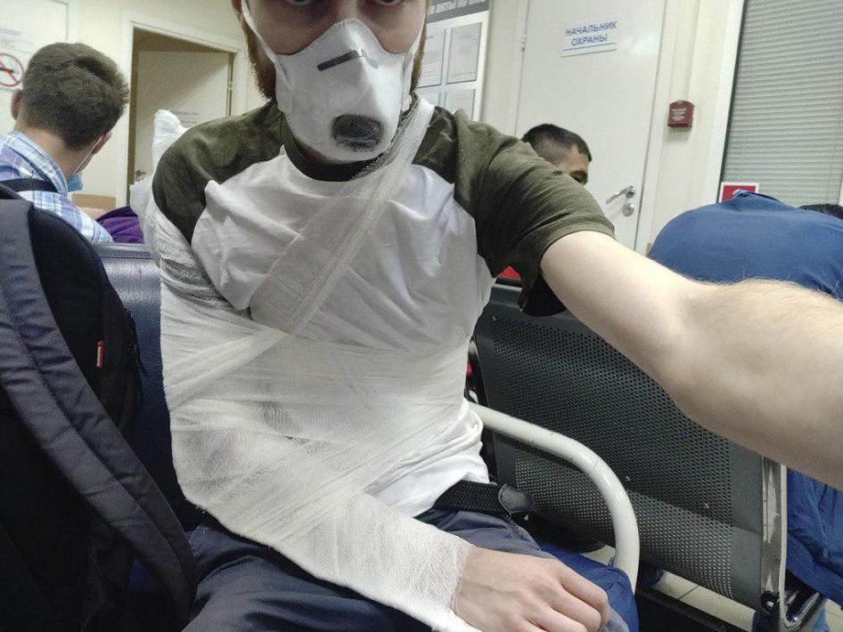 David Frenkel, in hospital. July 2020.