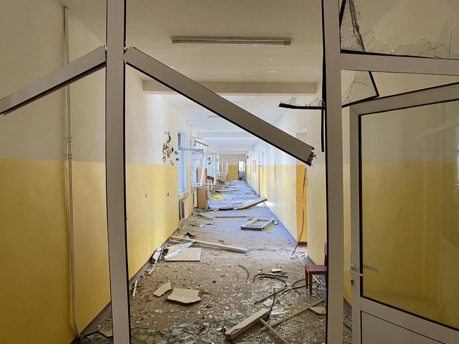 A hallway inside Stepanakert’s School Number 10