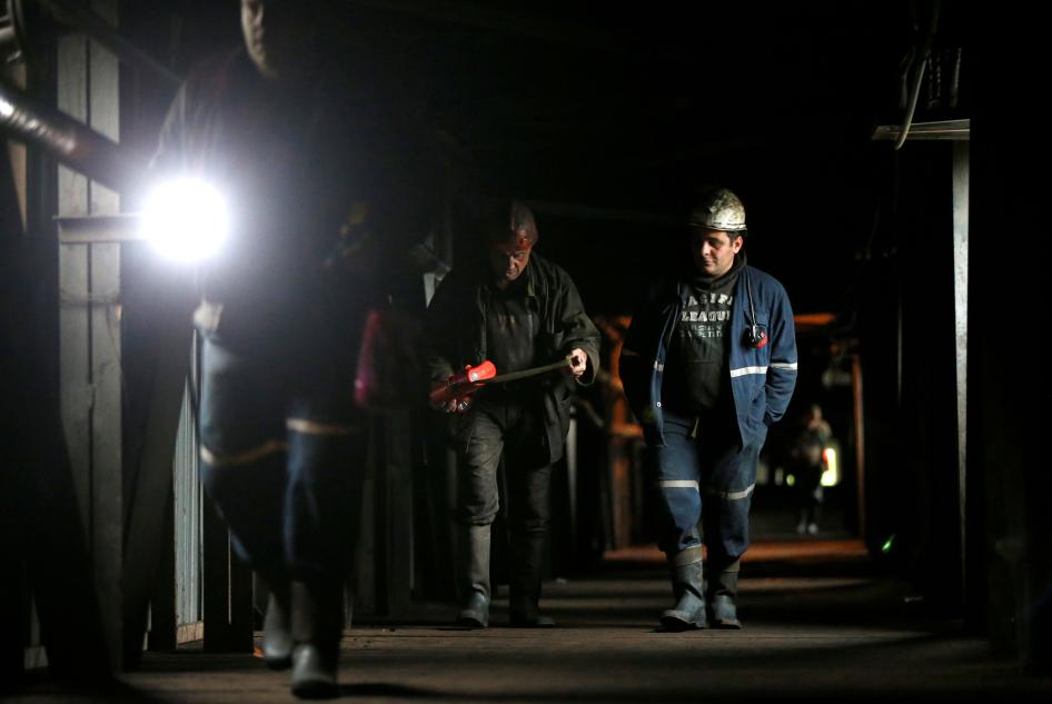 Miners going to work 