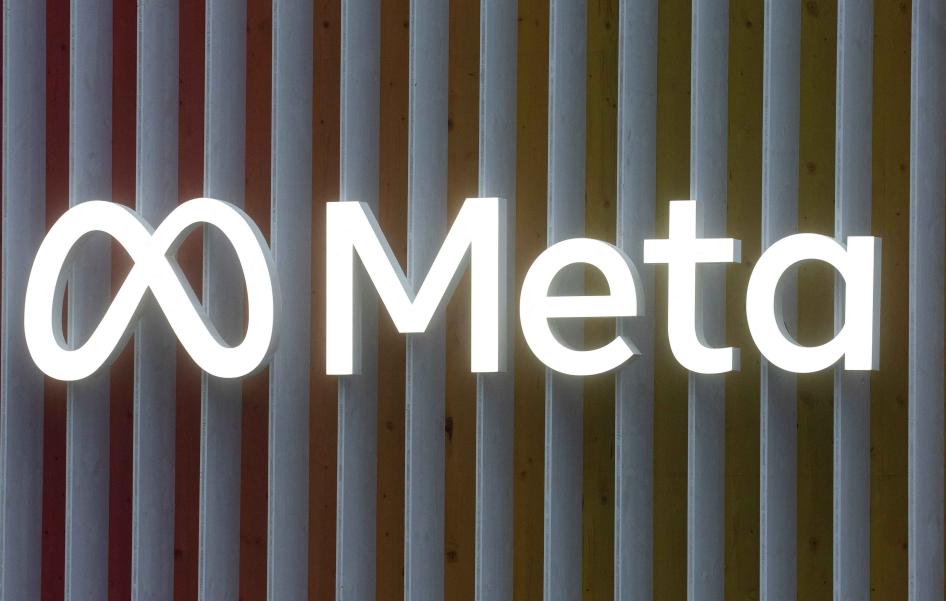 The logo of Meta is seen in Davos, Switzerland, May 22, 2022. Picture taken May 22, 2022. REUTERS/Arnd Wiegmann.