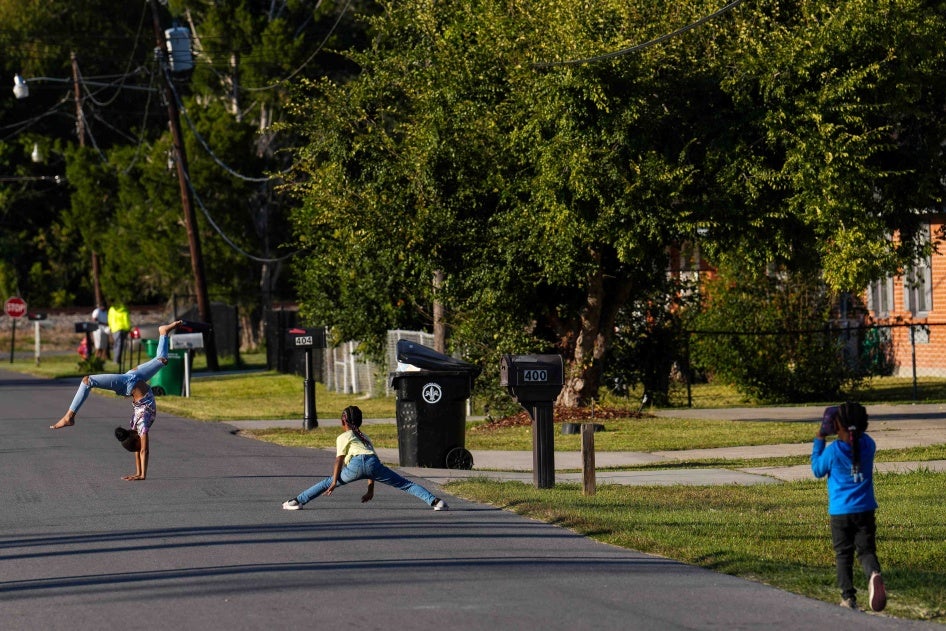 Children playing in the street