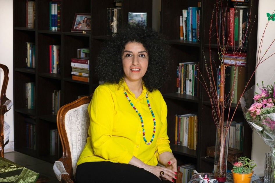 Friedensnobelpreisträgerin und Menschenrechtsverteidigerin Narges Mohammadi, Teheran, Iran, 2. April 2021.