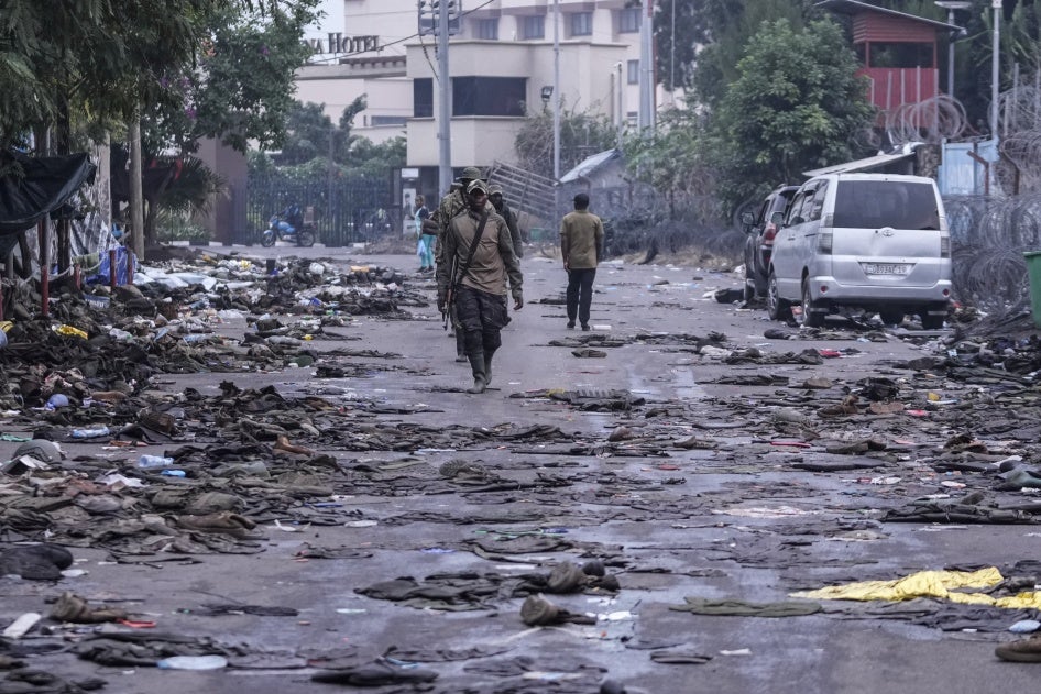The M23 armed group patrols the streets of Goma, Democratic Republic of Congo, January 29, 2025.