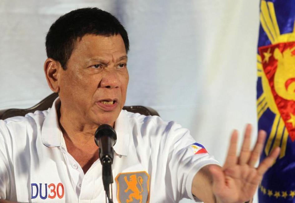 Philippine President Rodrigo Duterte speaks during a news conference in Davao city, southern Philippines August 21, 2016.