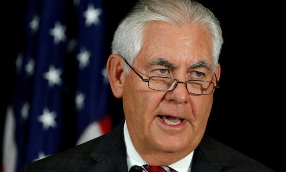 U.S. Secretary of State Rex Tillerson speaks during a press conference after talks with Chinese diplomatic and defense chiefs at the State Department in Washington, U.S. June 21, 2017. 