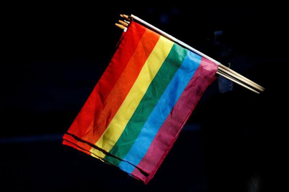 US man sells flags in front of stonewall