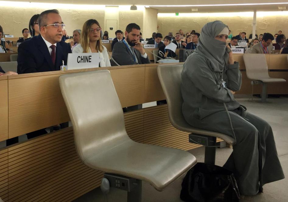 China's Xinjiang region's Vice-Governor Erkin Tuniyaz attends the Human Rights Council meeting at the United Nations in Geneva, Switzerland, June 25, 2019.  © 2019 Marina Depetris/Reuters