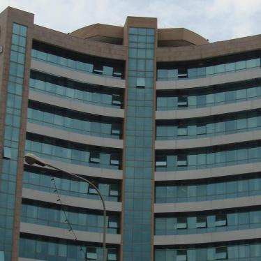 Exterior of a building with the words "Federal Police HQ" on it