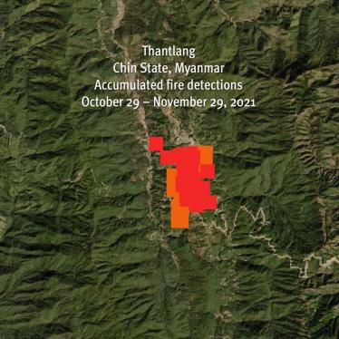 A screenshot of accumulated fire detections