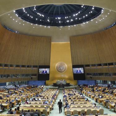 Foreign Minister of Russia Sergey Lavrov addresses the United Nations General Assembly.