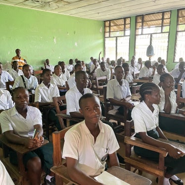 Students seated at their desks in a classroom
